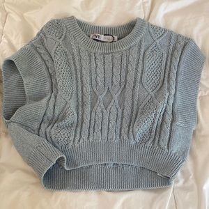 mint zara sweater